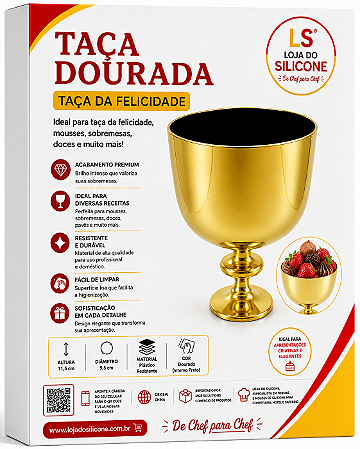 TAÇA AMERICANA DOURADA CAPACIDADE 1.250ml