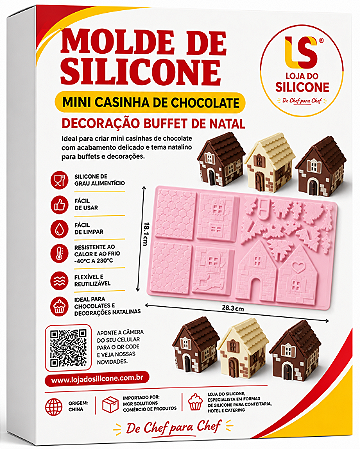 MOLDE DE SILICONE 3D CASINHA DE NATAL PROMOÇÃO