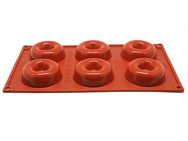 FORMA SILICONE PARA SAVARIM OU DONUTS 06 CAVIDADES