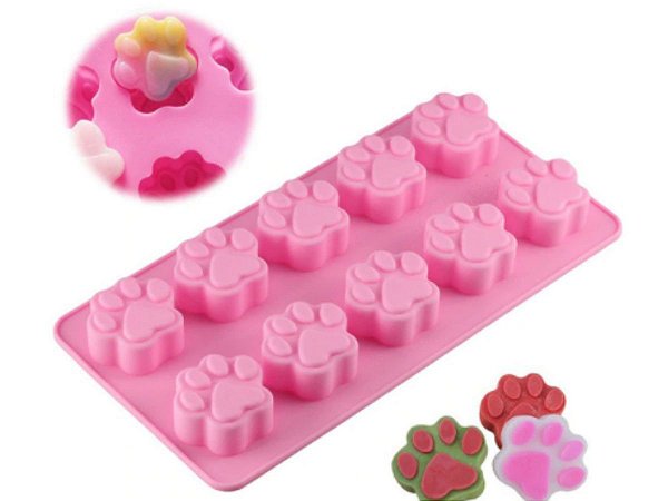 MOLDE DE SILICONE 3D PEGADA DE GATO