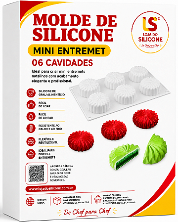 MOLDE E FORMA DE SILICONE PARA DOCES