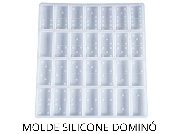 MOLDE DE SILICONE DOMINÓ PARA CHOCOLATE OU EPOX