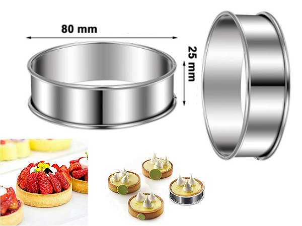 FORMA DE ARO INOX COM BORDAS SUPERIOR E INFERIOR