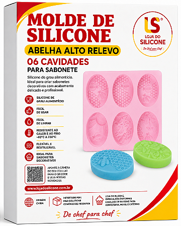 MOLDE DE SILICONE MULTI FUNÇÃO PARA SOBREMESAS E SABONETE