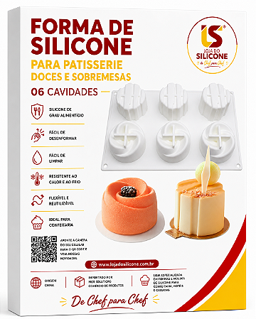 FORMA DE SILICONE PARA PATISSERIE DOCES E SOBREMESAS