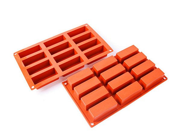 MOLDE DE SILICONE PARA CONFEITARIA MONO PORÇÕES RETANGULAR
