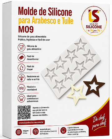 MOLDE DE SILICONE PARA ARABESCO DE CHOCOLATE