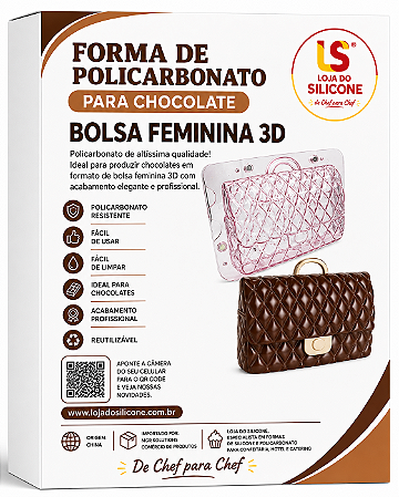 FORMA DE POLICARBONATO IMANTADO 3D PARA CHOCOLATE