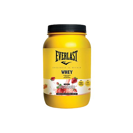 Whey Protein 3W 900g- Everlast - Morango