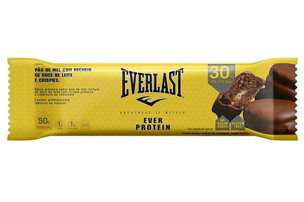 Barra de Proteína Everlast | Sabor Pão de Mel e Crispies - 01 unidade.