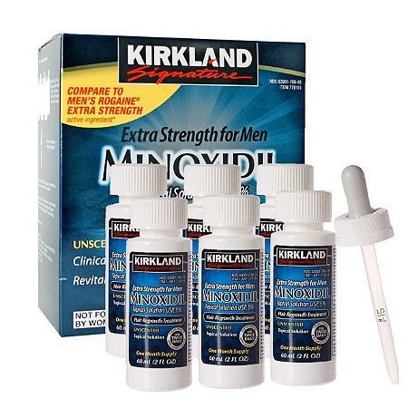 MINOXIDIL 5% KIRKLAND - 6 FRASCOS DE 60 ML