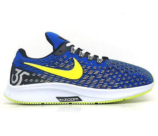 tenis nike azul e verde limao