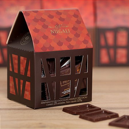 Casinha Enxaimel com Chocolate Amargo 70%