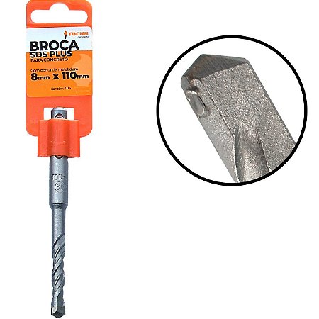 Broca SDS Plus Tocha para Concreto 8mm x 110mm