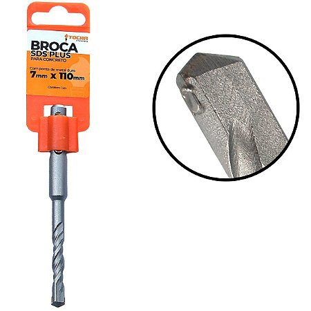 Broca SDS Plus Tocha para Concreto 7mm x 110mm