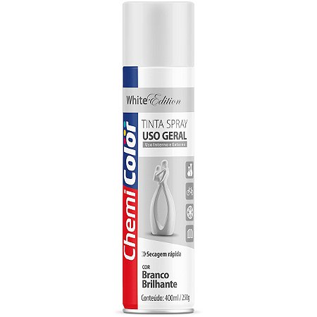 Tinta Spray Chemicolor Uso Geral Branco Brilhante 400ml 95