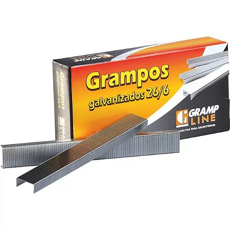 Grampo Galvanizados Gramp Line para Grampeador 26/6 Caixa com 5000 Unidades