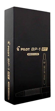 Caneta Pilot BP1 RT 1.0mm Preta Caixa com 12 Unidades