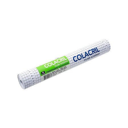 Plástico Adesivo Colacril Cristal 45cm x 25m 40 Micras