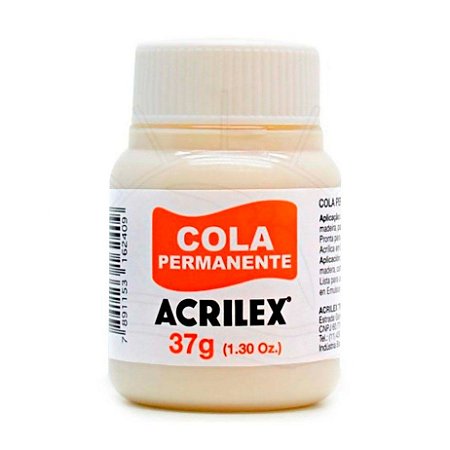 Cola Acrilex Permanente 37g Caixa com 12 Unidades