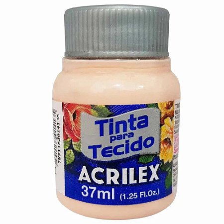 Tinta para Tecido Acrilex 37ml Salmão 518 com 12 unidades