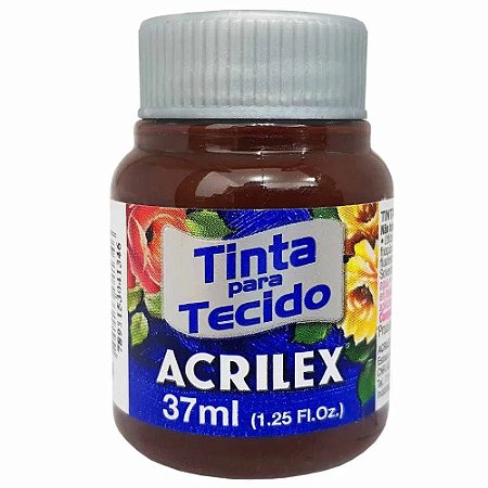 Tinta para Tecido Acrilex 37ml Terra Queimada 514 com 12 unidades