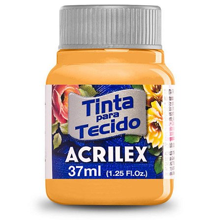 Tinta para Tecido Acrilex 37ml Ocre Ouro 573 com 12 unidades