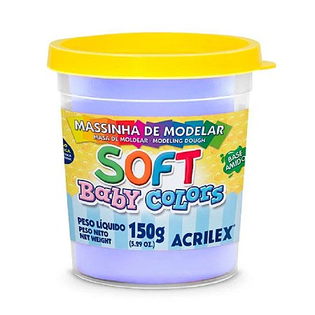 Massa De Modelar Acrilex Soft Baby Colors 150g Lilás Bebê | Diversão Segura | Obra & Lar - Obra