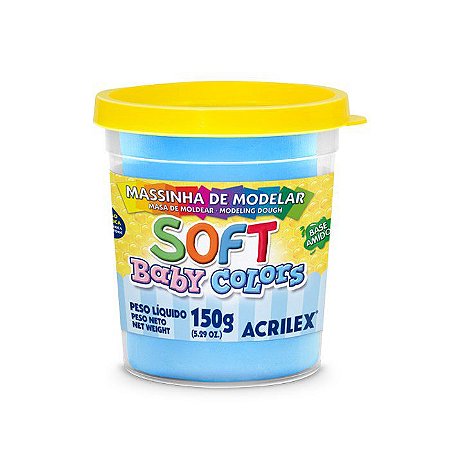 Massa de Modelar Acrilex Soft Baby Colors 150g Azul Bebê 811