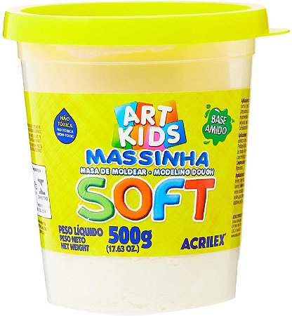 Massa de Modelar Soft Acrilex 500g Branco 408