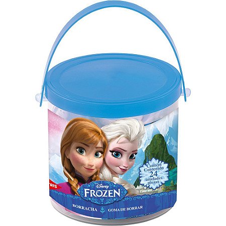 Borracha Tris Frozen Decorada Caixa com 24 Unidades