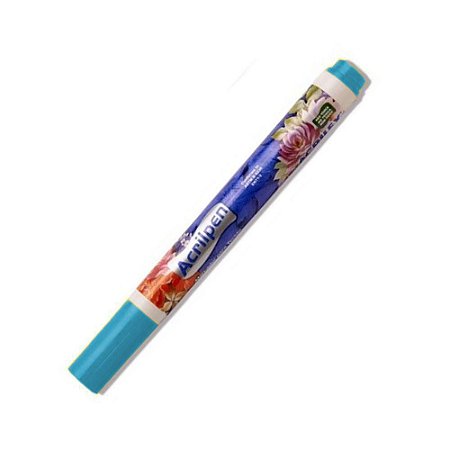 Caneta para Tecido Acrilex Acrilpen Azul Celeste 503 Embalagem com 12 Unidades