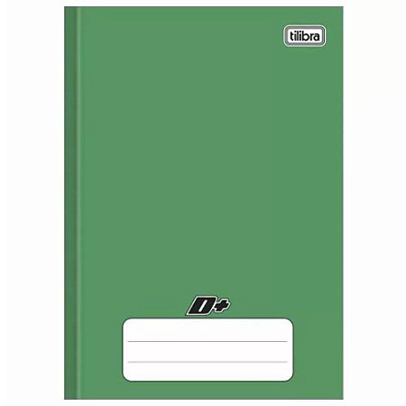 Caderno Brochura Capa Dura 1/4 Tilibra D+ Verde 96 Folhas 10 Unidades