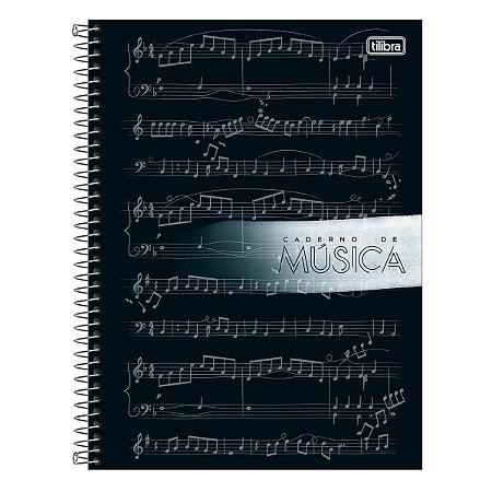 Caderno Universitário Espiral de Música Flex Tilibra 80 Folhas 306185 com 05 Unidades
