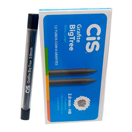 Grafite Escolar Cis BigTree HB 2.0mm Caixa com 12 Tubos