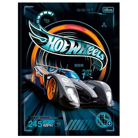 Caderno Tilibra Hot Wheels Capa Dura 1/4 80 Folhas 05 Unidades