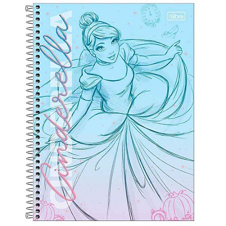 Caderno Princesas Disney Tilibra 80 Folhas 04 Unidades