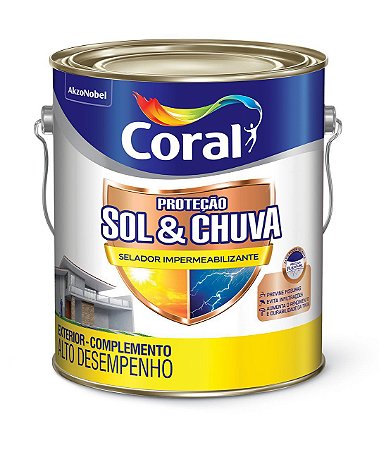 Selador Impermeabilizante Coral Proteção Sol e Chuva Galão 3,6L