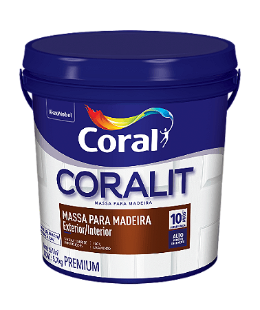 Massa para Madeira Coral Coralit Branco 5,7kg