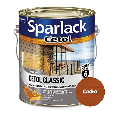 Verniz Cetol Classic Sparlack Brilhante Cedro Galão 3,6 Litros