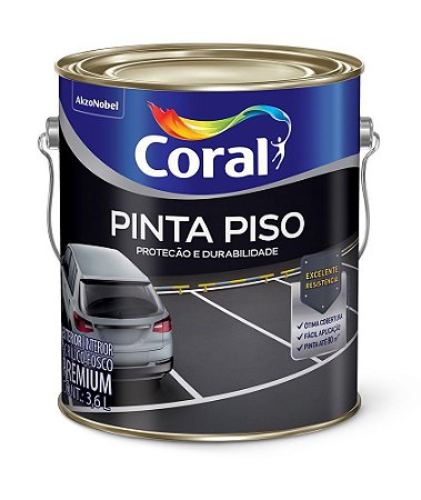 Tinta Pinta Piso Coral Premium Galão 3,6 Litros - Amarelo Demarcação