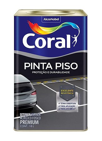 Tinta Pinta Piso Coral Premium Amarelo Demarcação Lata 18 Litros