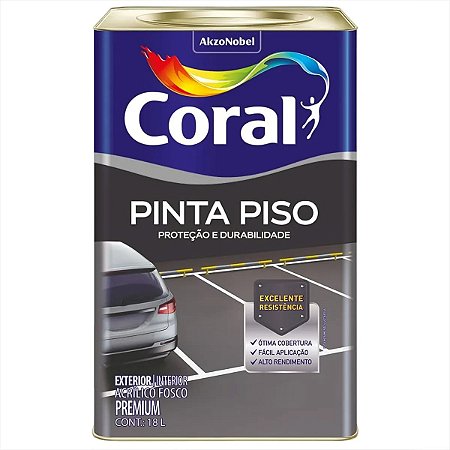 Tinta Pinta Piso Coral Premium Vermelho Segurança Lata 18L
