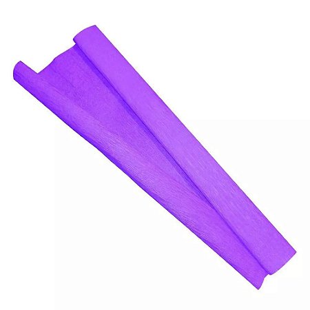 Papel Crepom VMP Roxo 48cm x 2m Pacote com 10 Unidades