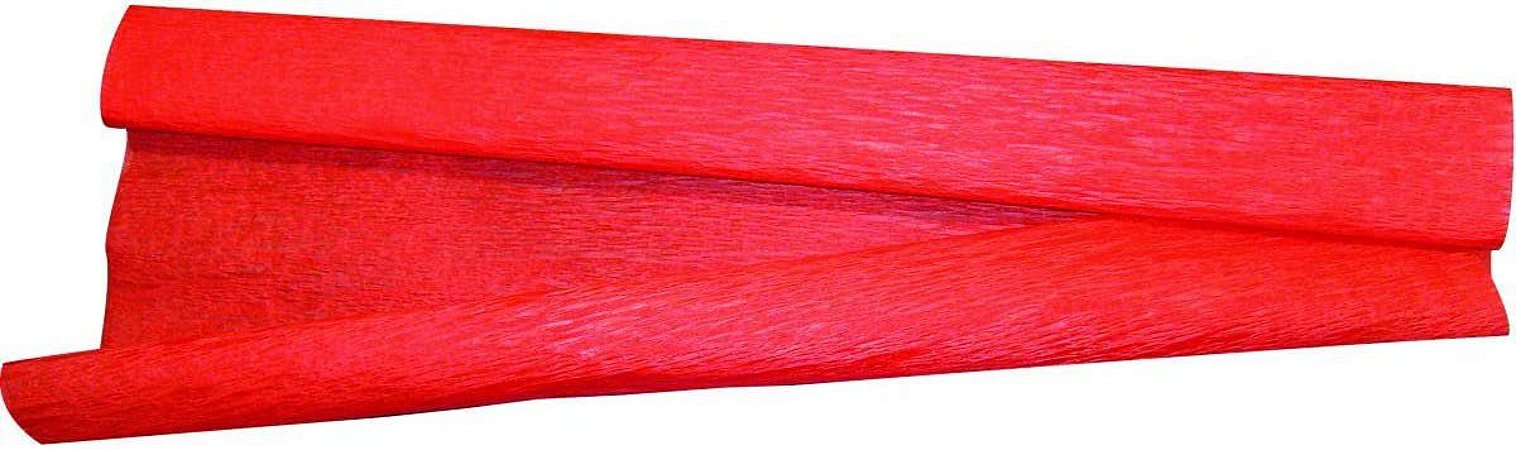 Papel Crepom VMP Vermelho 48cm x 2m Pacote com 10 Unidades