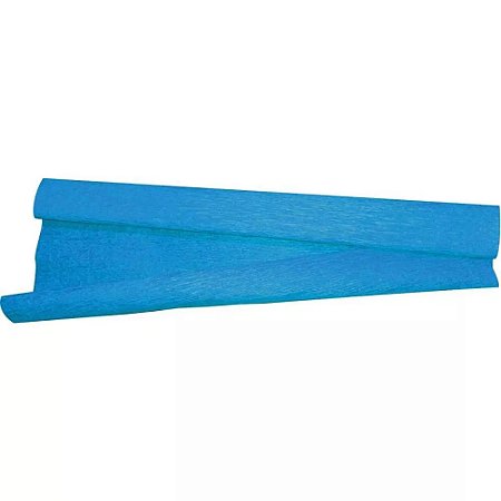 Papel Crepom VMP Azul Celeste 48cm x 2m Pacote com 10 Unidades
