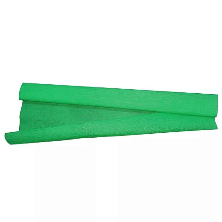 Papel Crepom VMP Verde Bandeira 48cm x 2m Pacote com 10 Unidades