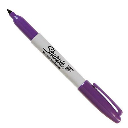 Marcador Permanente Sharpie Ponta Fina 0,9 mm Roxo Caixa com 6 Unidades