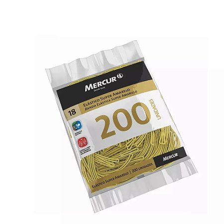 Elástico Mercur Latex Pacote com 200 Elásticos Número 18