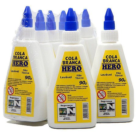 Cola Branca Hero 90g com 6 Unidades